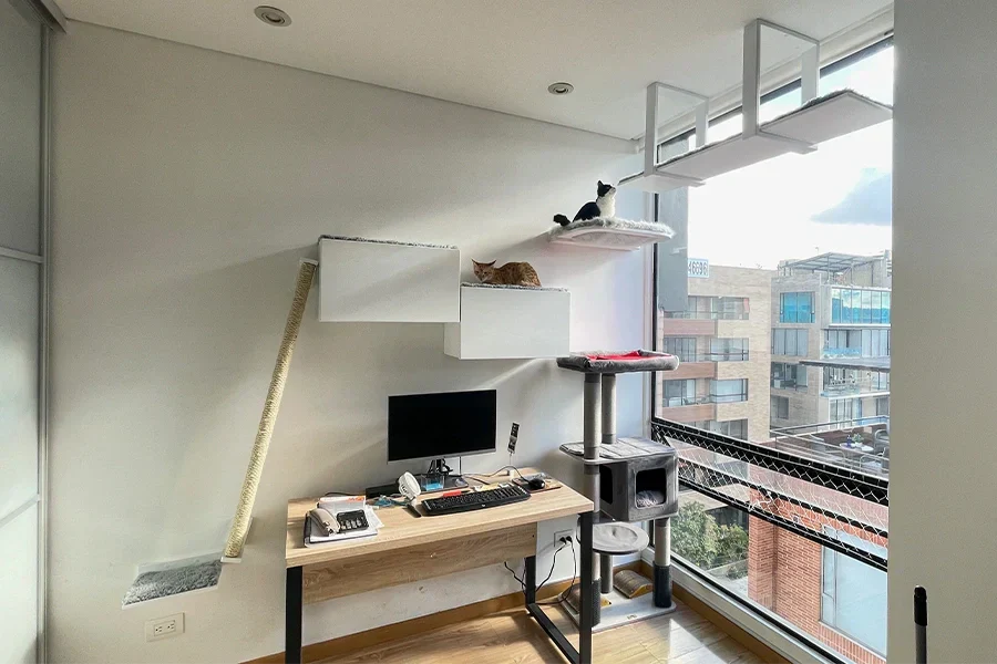 Gatificación de pared para bienestar y ejercicio felino