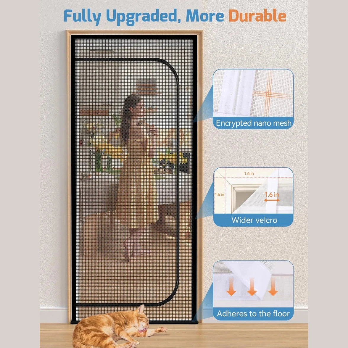 Malla separadora para puertas – Ideal para gatos y mascotas