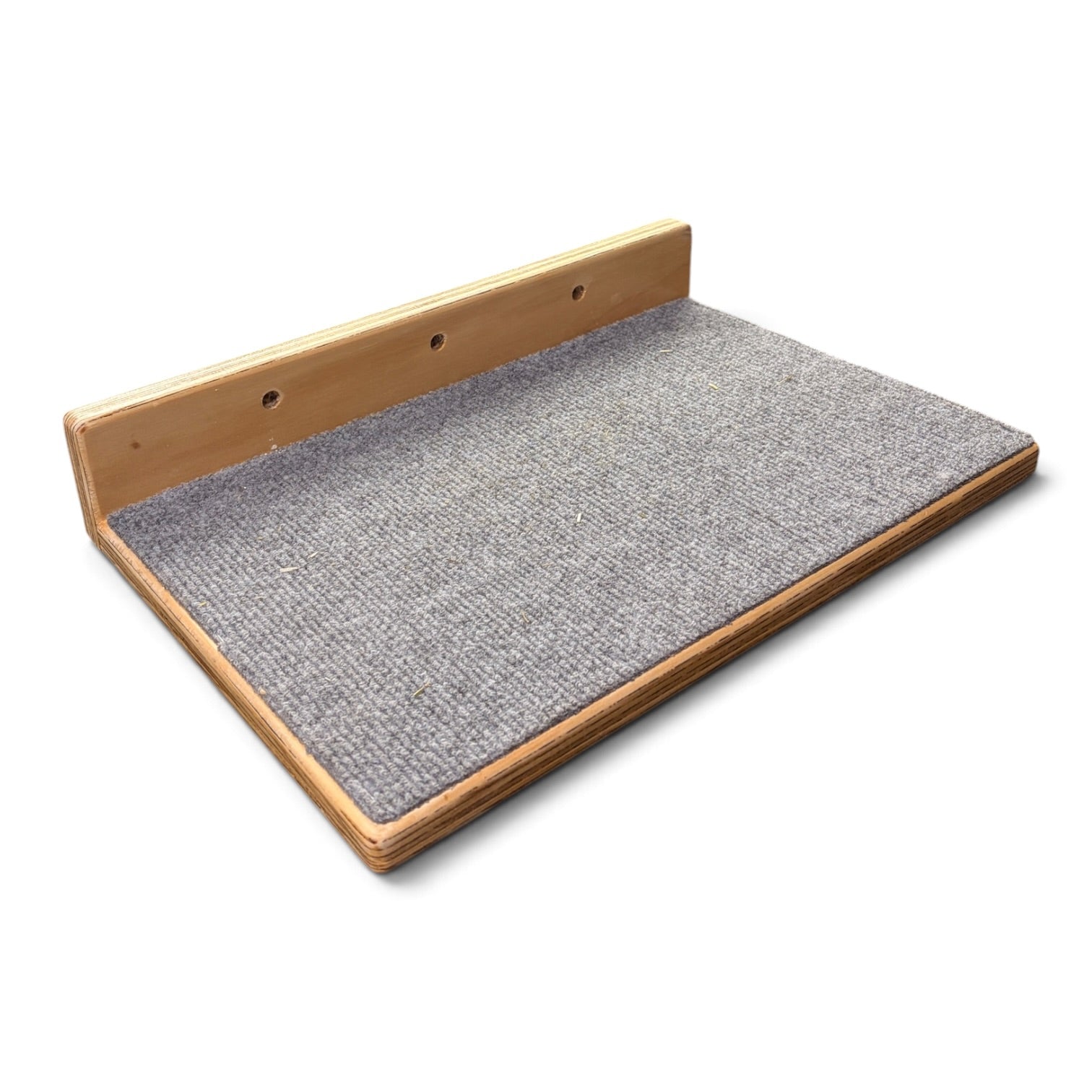 Repisa para Gatos de Pared 40 x 25 cm | Madera Natural con Tapete Antideslizante