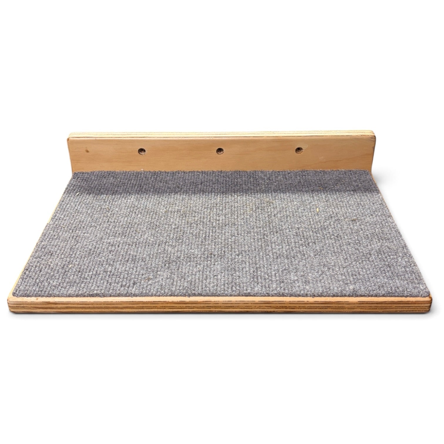 Repisa para Gatos de Pared 40 x 25 cm | Madera Natural con Tapete Antideslizante