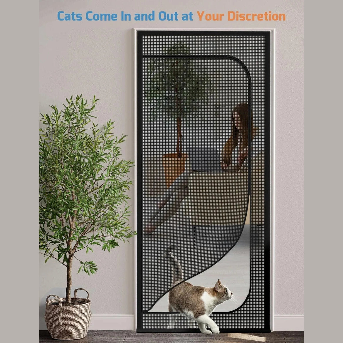 Malla separadora para puertas – Ideal para gatos y mascotas