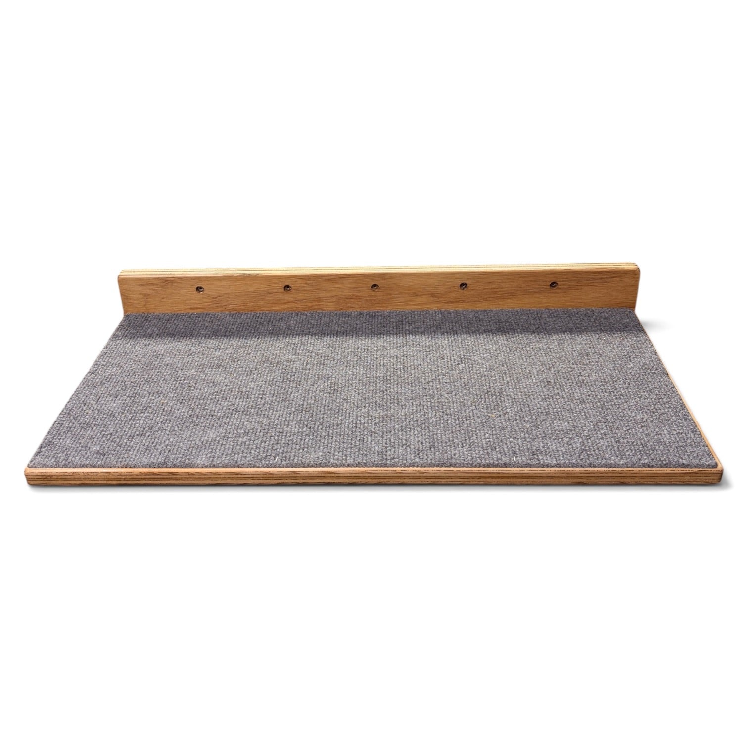 Repisa para Gatos de Pared 60 × 30 cm | Madera Natural con Tapete Antideslizante