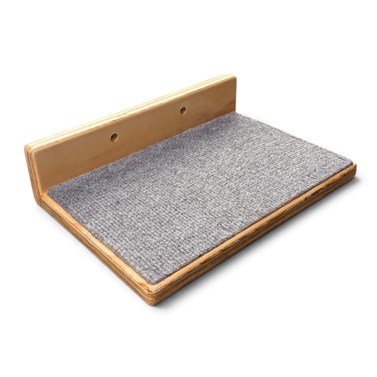 Repisa para Gatos de Pared 30 x 20 cm | Madera Natural con Tapete Antideslizante