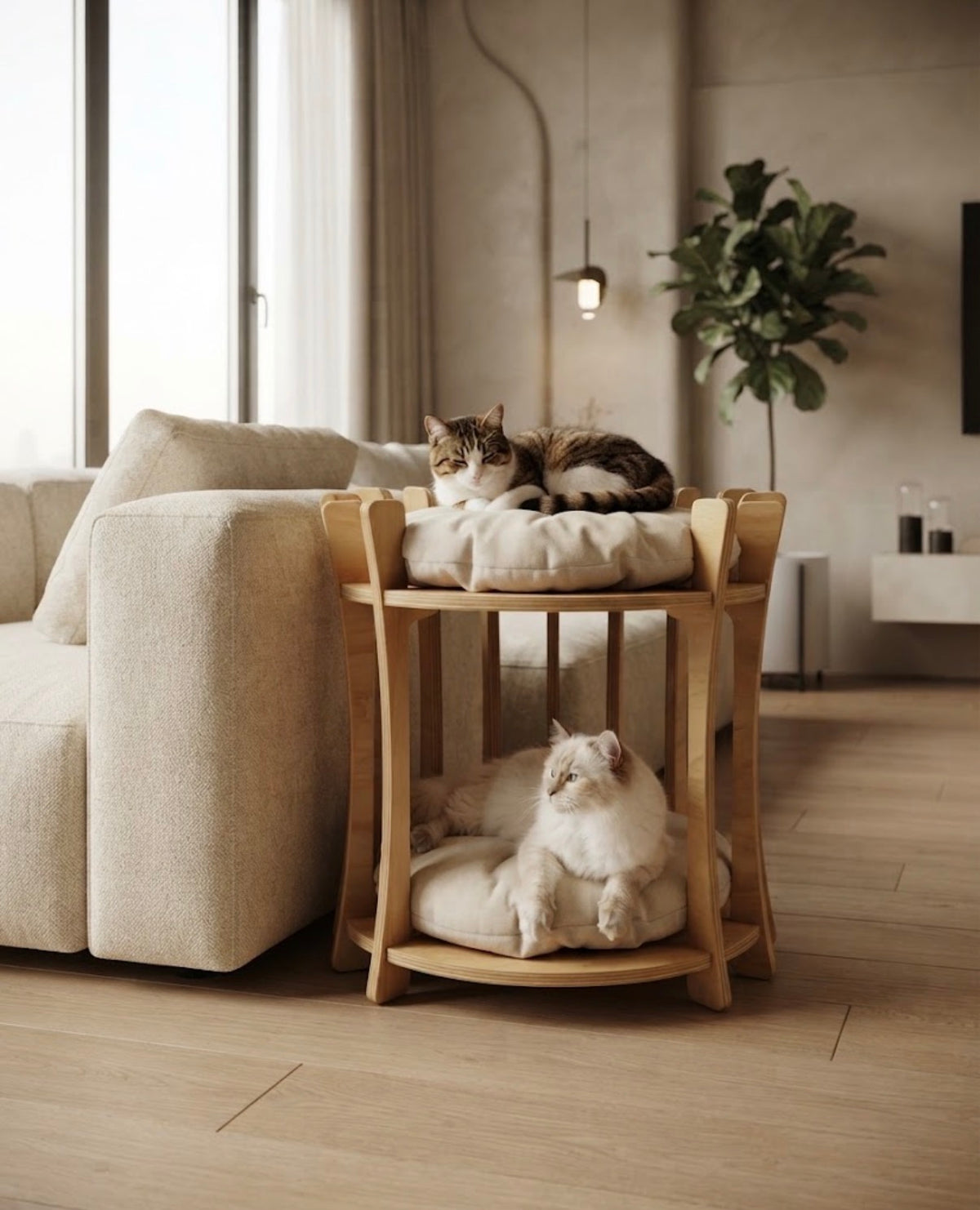 Mesa Oslo – Mesa auxiliar o doble cama para gatos