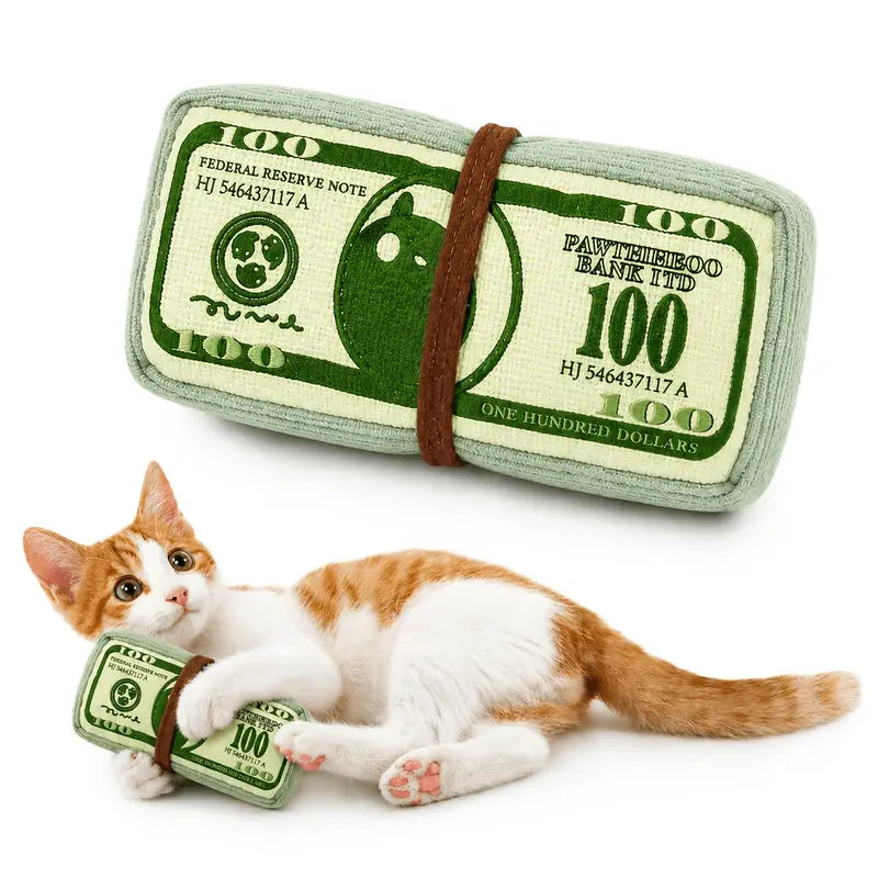 Juguete pateador Money con forma de billetes para gatos