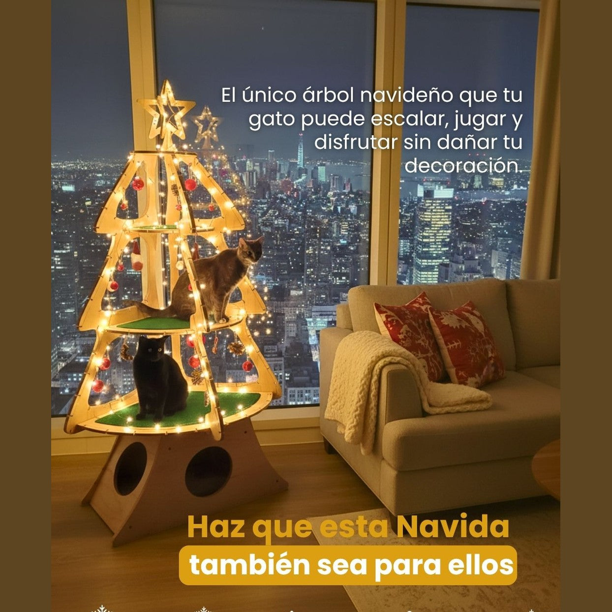 Gatiárbol de Navidad