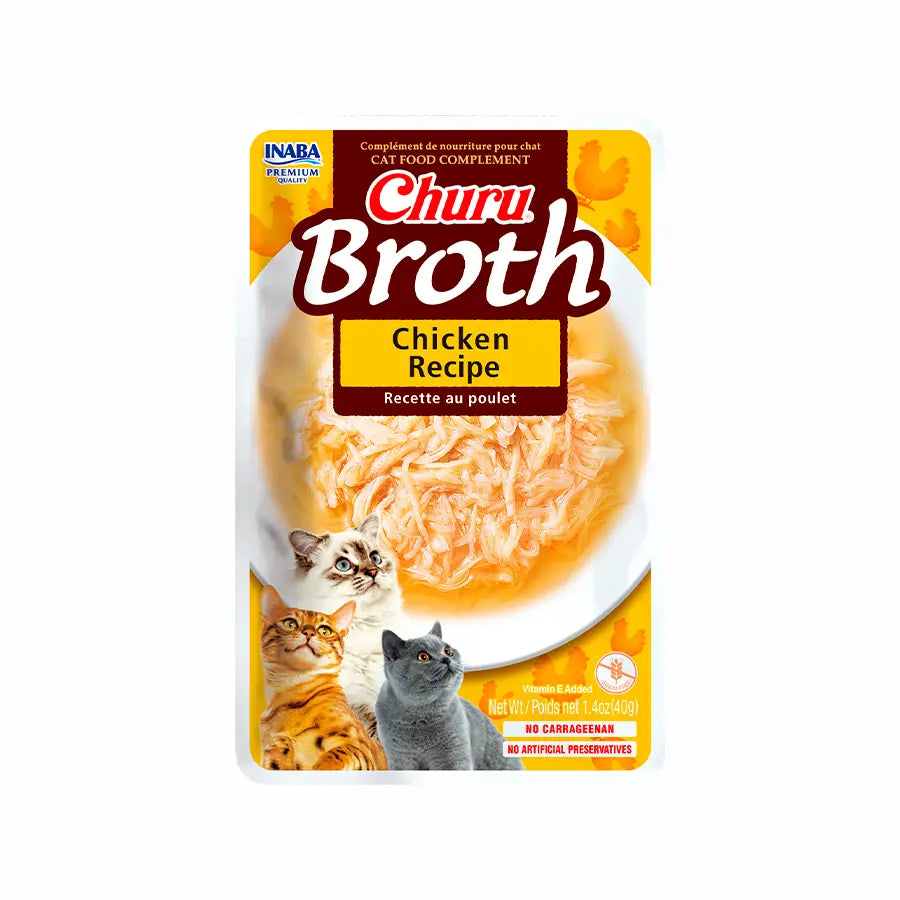 Churu Broth para Gatos – Receta de Pollo | Caldo de Pollo con Pollo Desmenuzado
