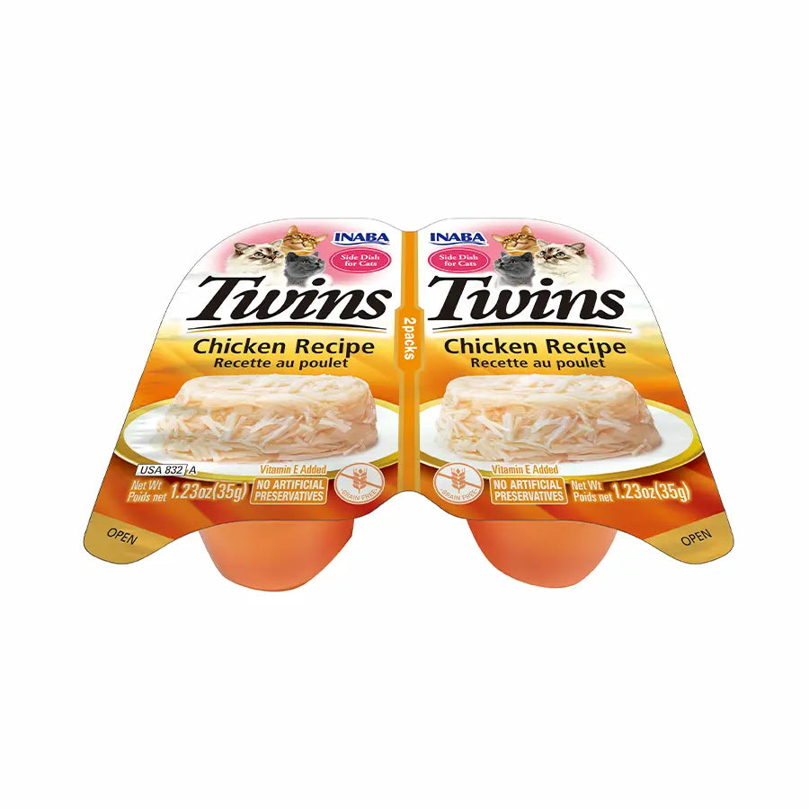Inaba Twins para Gatos – Receta de Pollo | Doble Porción de Pollo Desmenuzado (Copia)