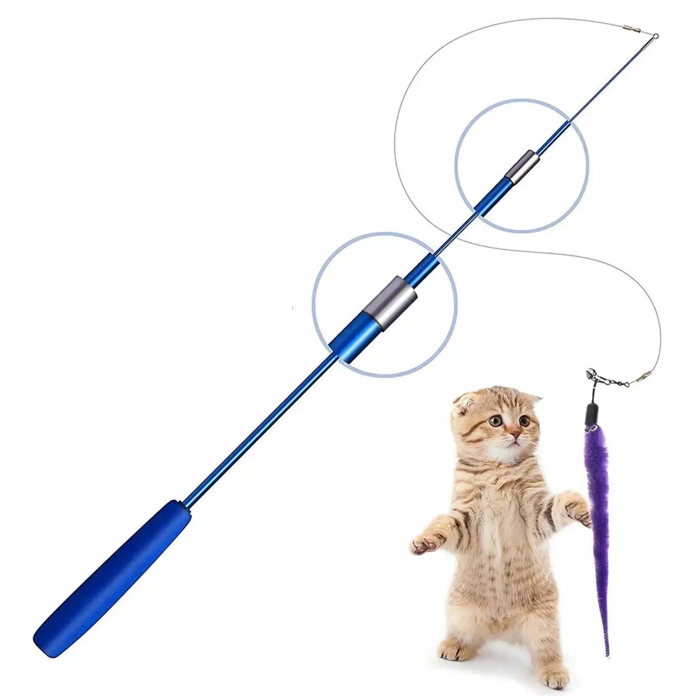 caña juguete extensible para gatos, plumas y gusano pra gatos, juguetes para gatos