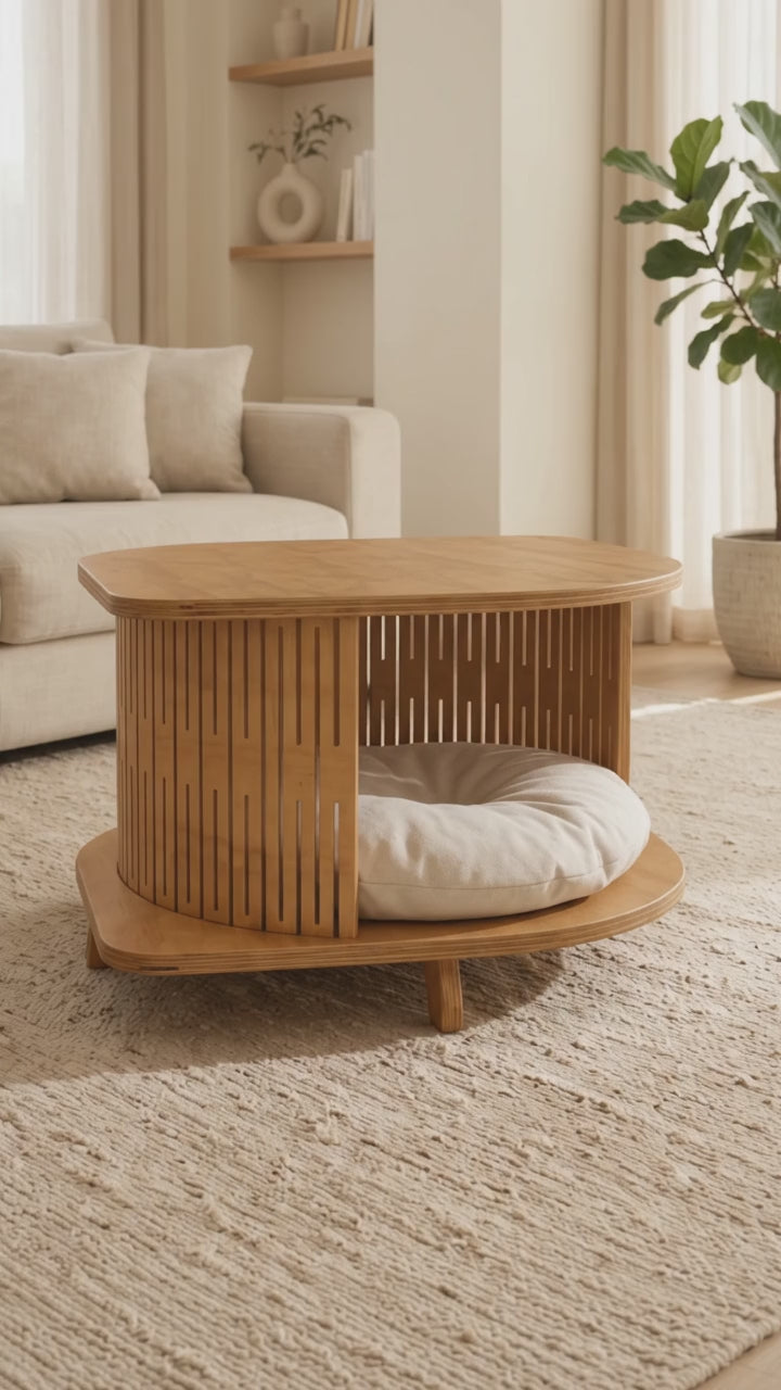Mesa Horus – Mesa auxiliar con refugio para gatos
