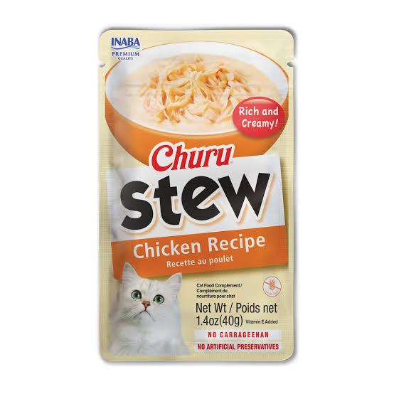 Churu Stew para Gatos – Receta de Pollo | Snack Cremoso con Trozos de Pollo